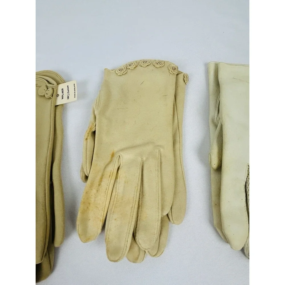 Lot of 5 Vintage Women's Gloves Grandma Dress